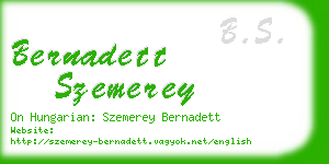 bernadett szemerey business card